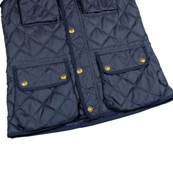 Polo Ralph Lauren Womens Equestrian Style Vest!  Medium Navy Blue Quilted Design - Picture 5 of 5